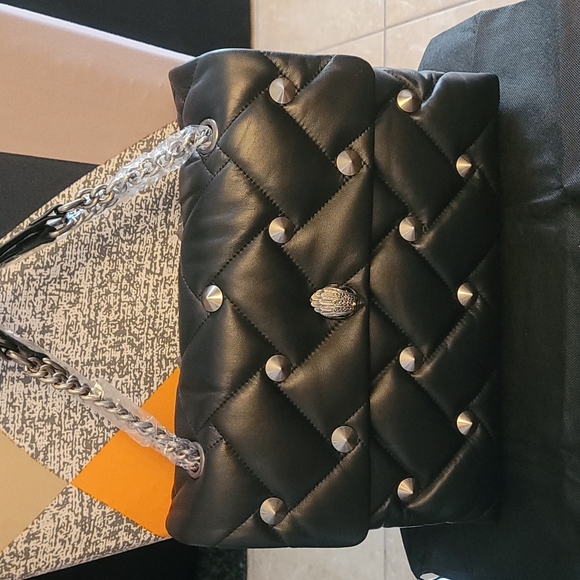 KURT GEIGER Kensington XXL Black Leather Crossbody Bag - Picture 16 of 16